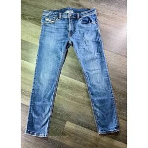 Diesel Jeans Mens 32x32 Blue Slim Skinny Denim 5 Pocket Zip Fly Casual